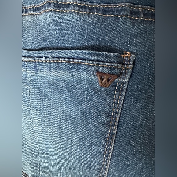 WIT & WISDOM Ripped Crop Straight Leg Jeans, Size 14 - Picture 9 of 10